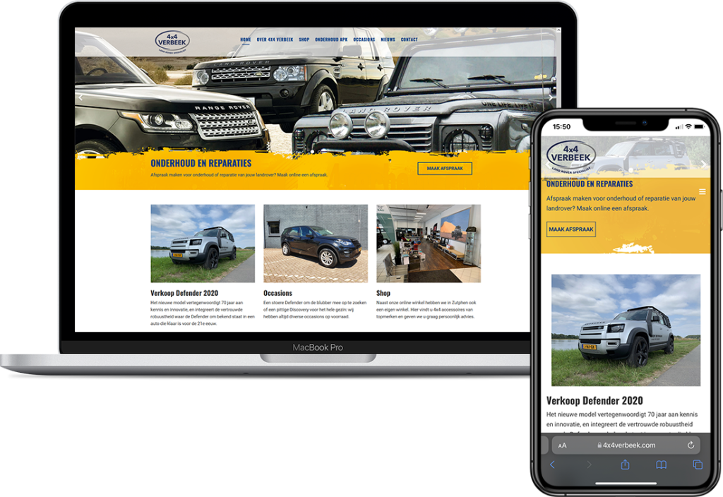 Website laten maken voor 4x4 Verbeek
