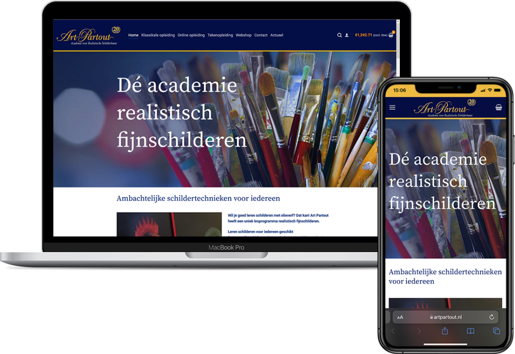 Website laten maken voor Art Partout