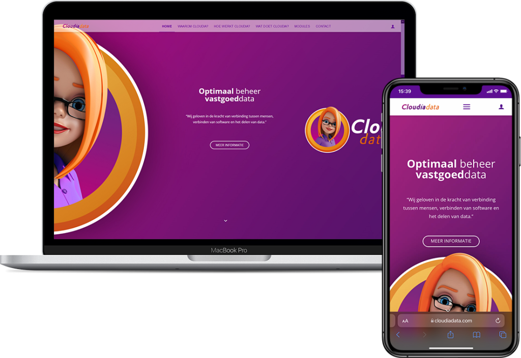 Website laten maken voor Cloudia Data