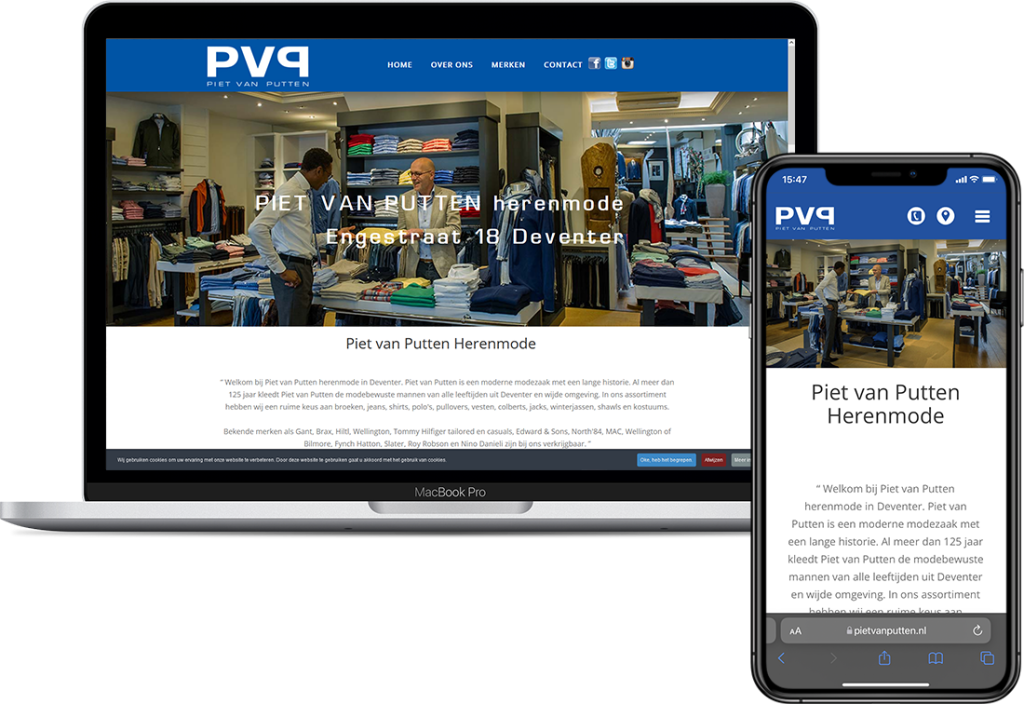 Website laten maken voor Piet van Putten